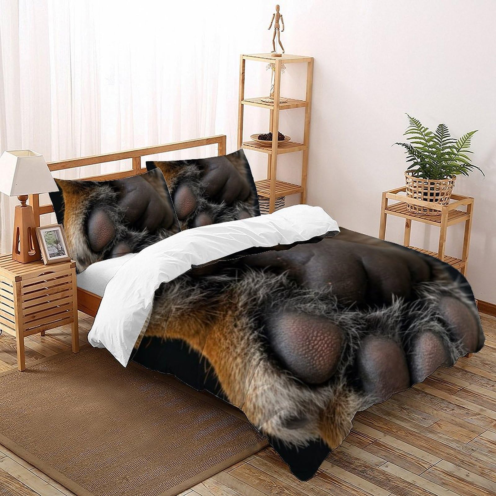 Housse de couette animaux 3D King en microfibre pour créer un nid douillet de garçon