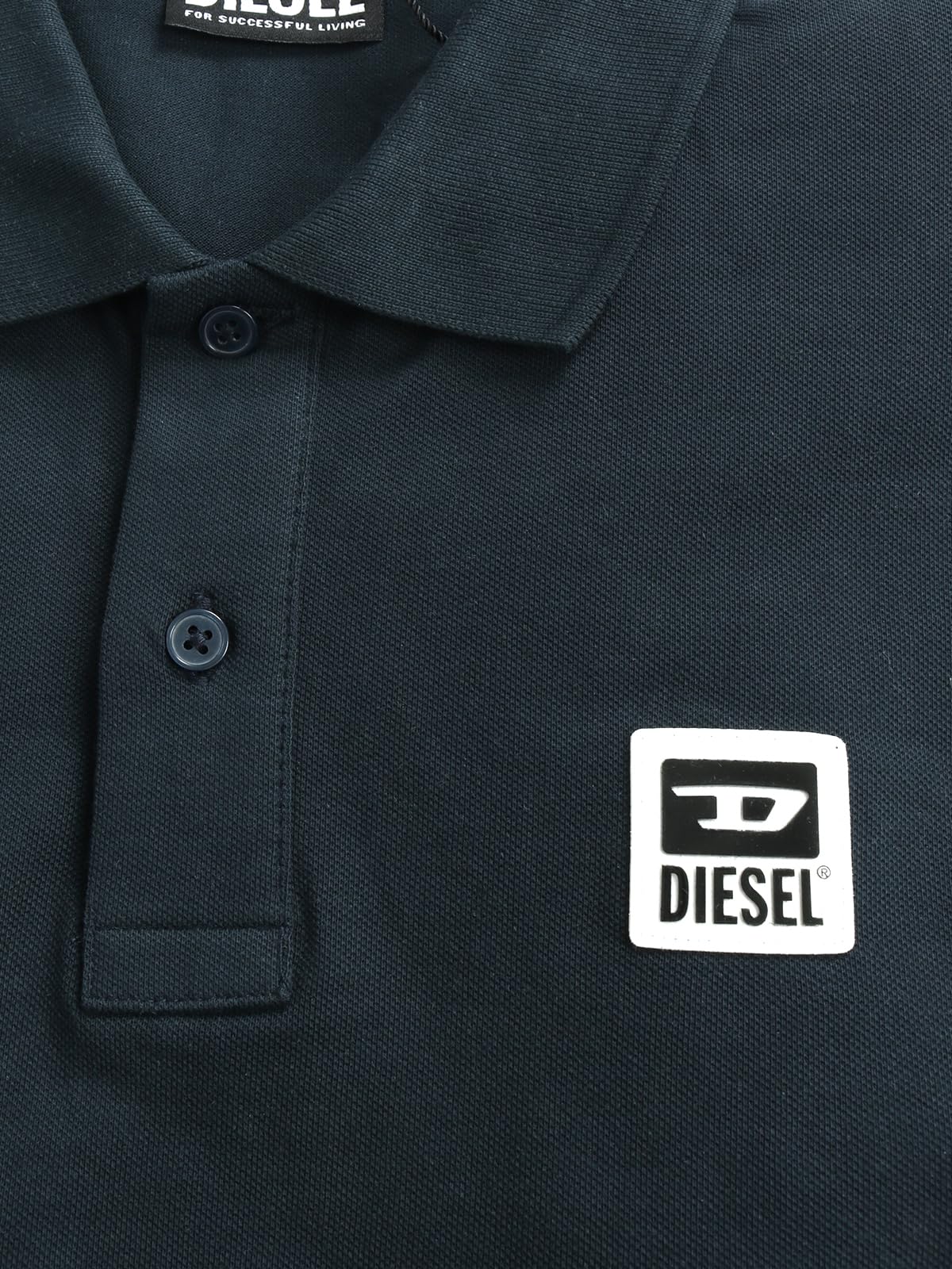 Diesel - Męska koszulka polo Slim Fit z logo Stretch Cotton Pique - T-Smith 250104
