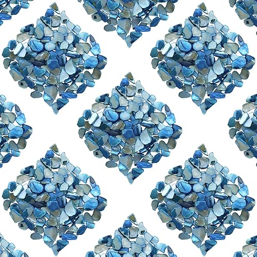 Miniatura 2 de Chips de conchas trituradas naturales para manualidades, 4 libras de conchas de nácar azul claro, piezas para bricolaje, decoración del hogar (azul