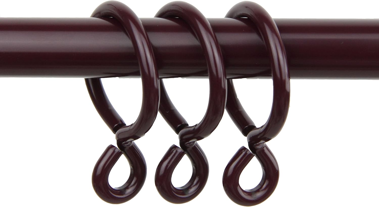 Rod Desyne 10 Count Eyelet Curtain Rings, 1-Inch, Cocoa