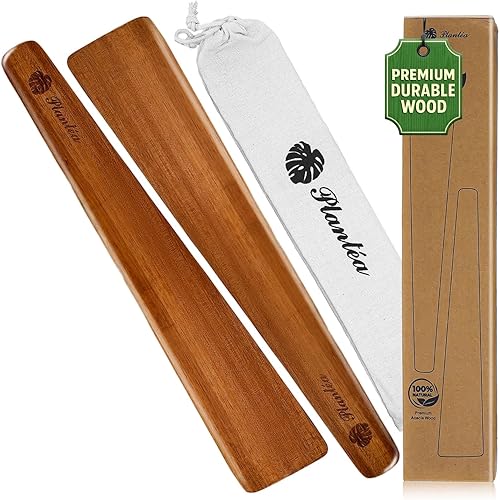 Miniatura 9 de Como se ve en la televisión, herramientas de cocina Spurtles de madera, cucharas de madera hechas a mano Plantéa para cocinar, resistente al calor,