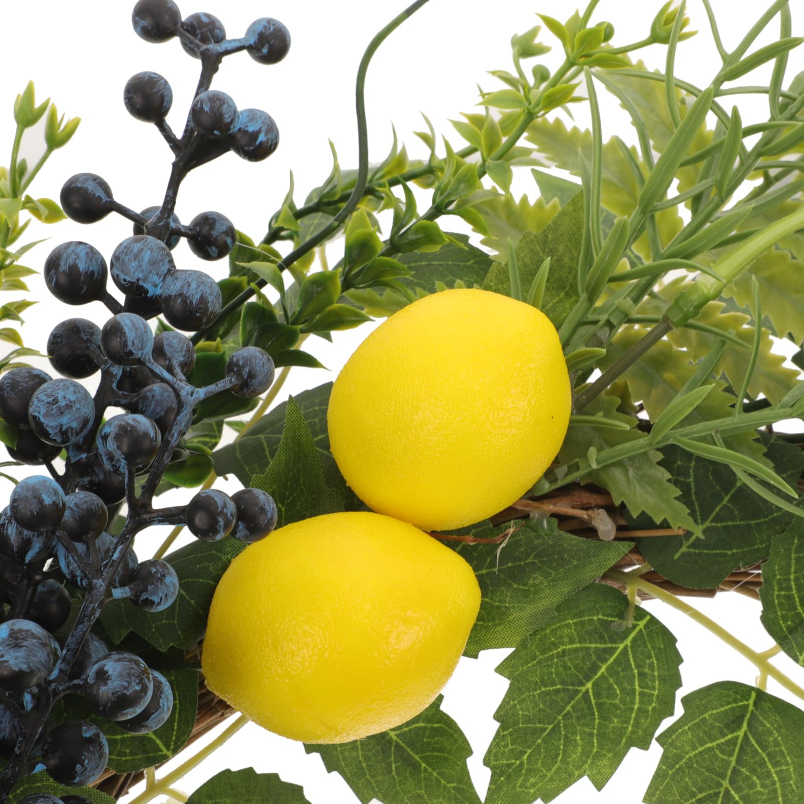 Cabilock Ghirlanda Artificiale Limoni e Mirtilli Decorazione da Appendere per Porta d Ingresso Ghirlanda Finta per Interni Ornamento Primaverile per Casa e Feste