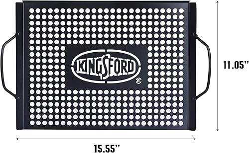 Miniatura 10 de Kingsford Caja ahumadora de acero inoxidable para parrilla, caja de ahumar para todas las parrillas, accesorios de barbacoa resistentes, manera