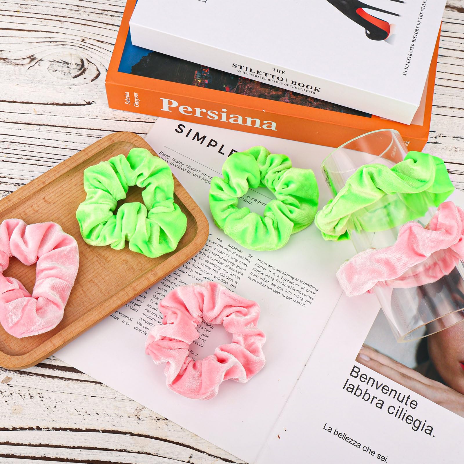 SAVITA 24pcs Scrunchies, Witch Party Decorations Fabric Hair Accessories Elastic Hair Ties Ropes for Women Girls Themed Party Supplies - Image 3