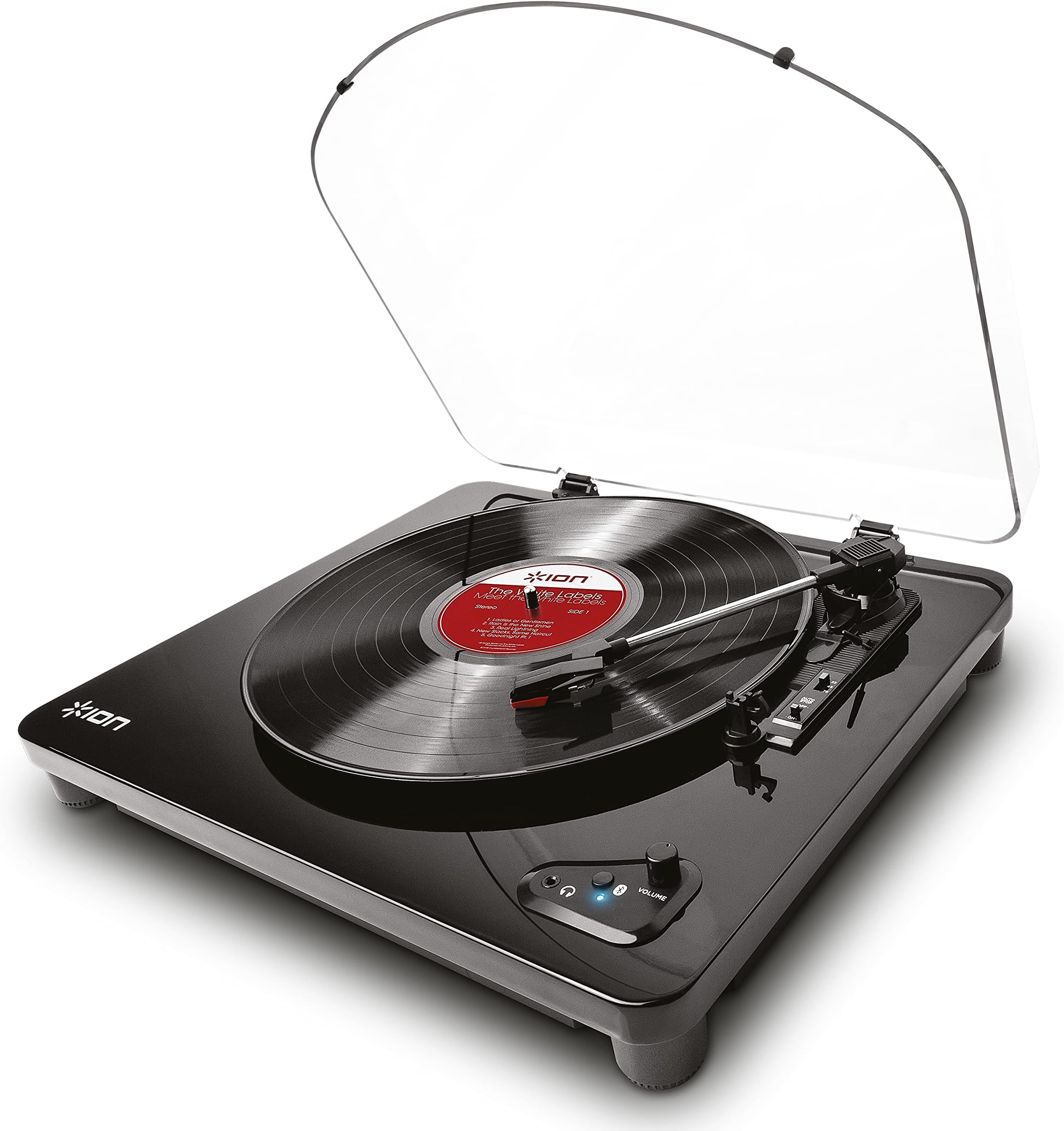 ION Audio Air LP - Vinyl Record Player/Bluetooth Turntable with USB Output for Conversion and Three Playback Speeds – Black Finish