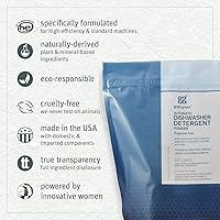 Vista 2 de Grab Green Detergente automático para lavavajillas en polvo 3.17 libras, 80 cargas, sin fragancia, a base de plantas y minerales, limpieza superior