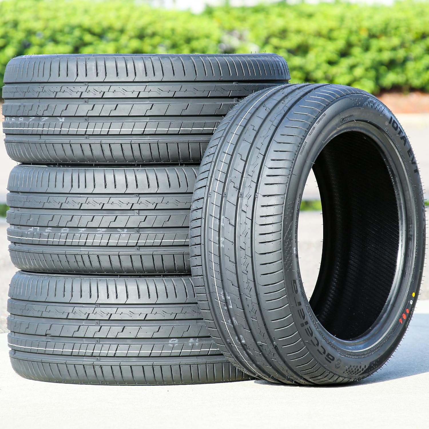 Accelera Iota EVT PKW Sommer Hochleistungs-Radialreifen 225/45R17 225/45ZR17 225/45/17 225/45-17 94W Tragweite XL 4-lagig BSW schwarze Seitenwand UTQG 320AA | Passagier-Hochleistungs-Ganzjahres-Traktion, 94 W, extra Last, radiale Konstruktion, schwarze Se
