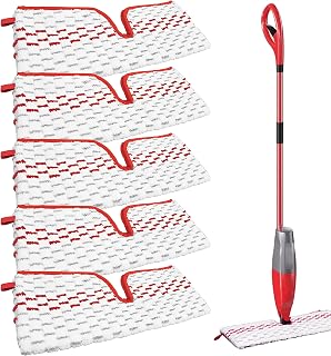 5 Replacement Covers for Vileda Mop 1-2 Spraymax Spray Dryer, Floor Mop for Vileda Mop with Spray Function, Washable Drying Cover Mop Cleaning Pads, Drying Cover for All Hard Floors (2)
