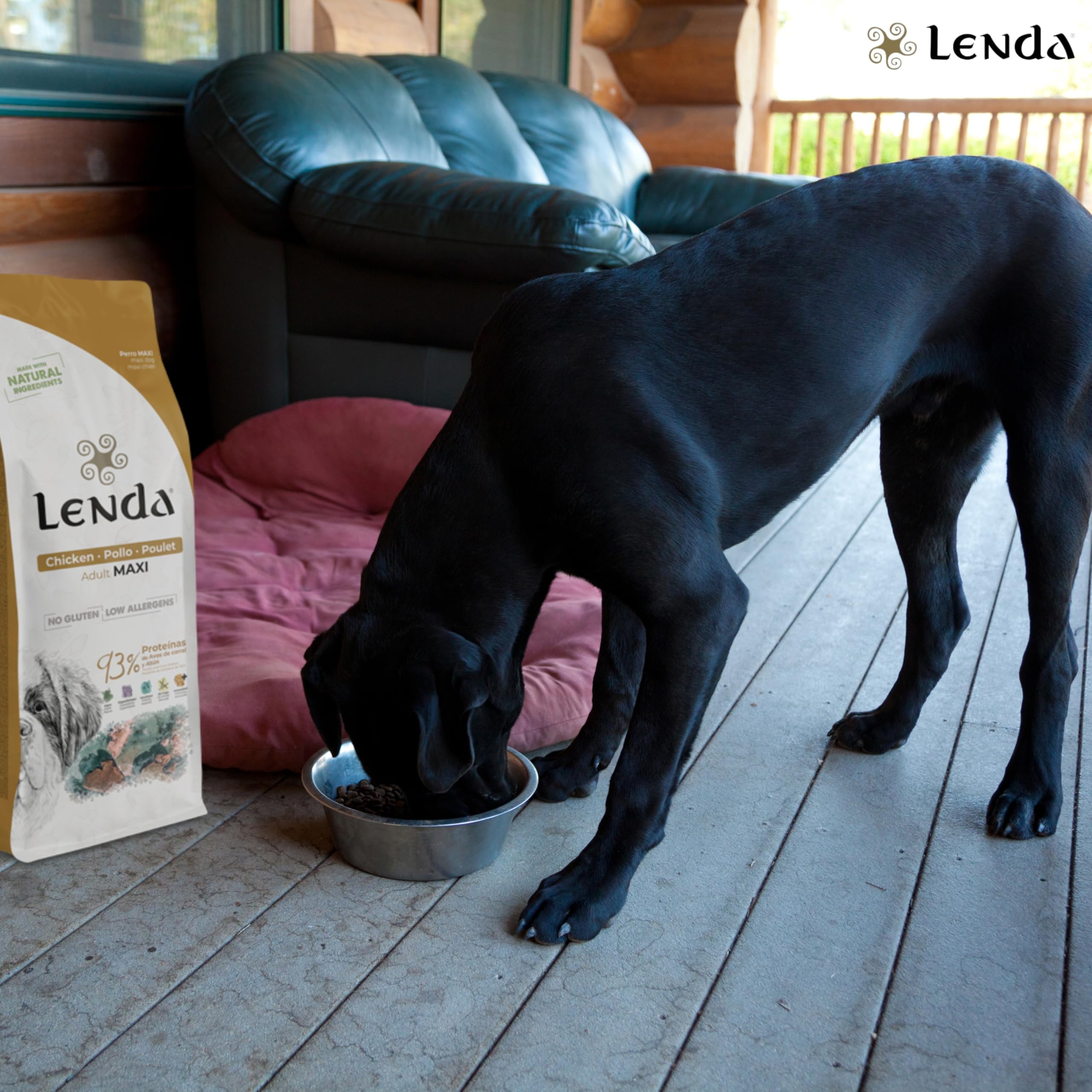 Lenda Chicken Maxi 12kg - Pienso para Perros Jóvenes y Adultos | Razas Grandes y Gigantes | Comida para Perros Grandes Rica en Pollo | Natural