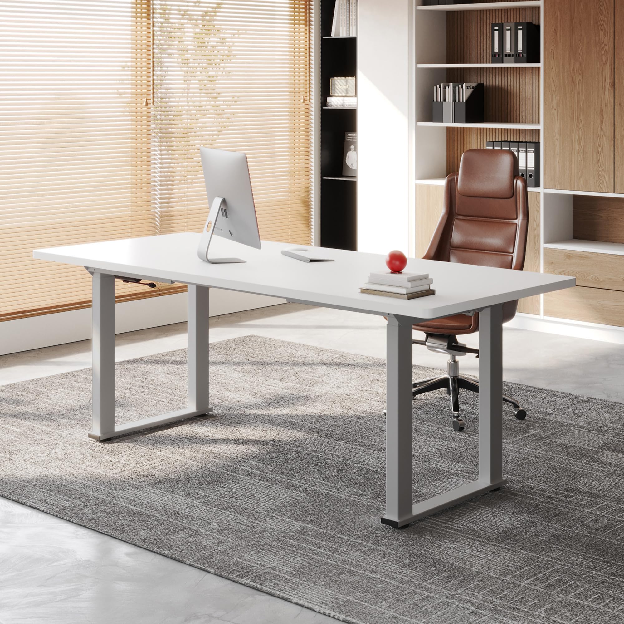 FLEXISPOT Scrivania Regolabile in Altezza, telaio da tavolo, struttura da tavolo con 4 gambe, telaio in acciaio per tavolo da pranzo e con 2 motori, con memoria a 4 pulsanti, carico da 150 kg, grigio