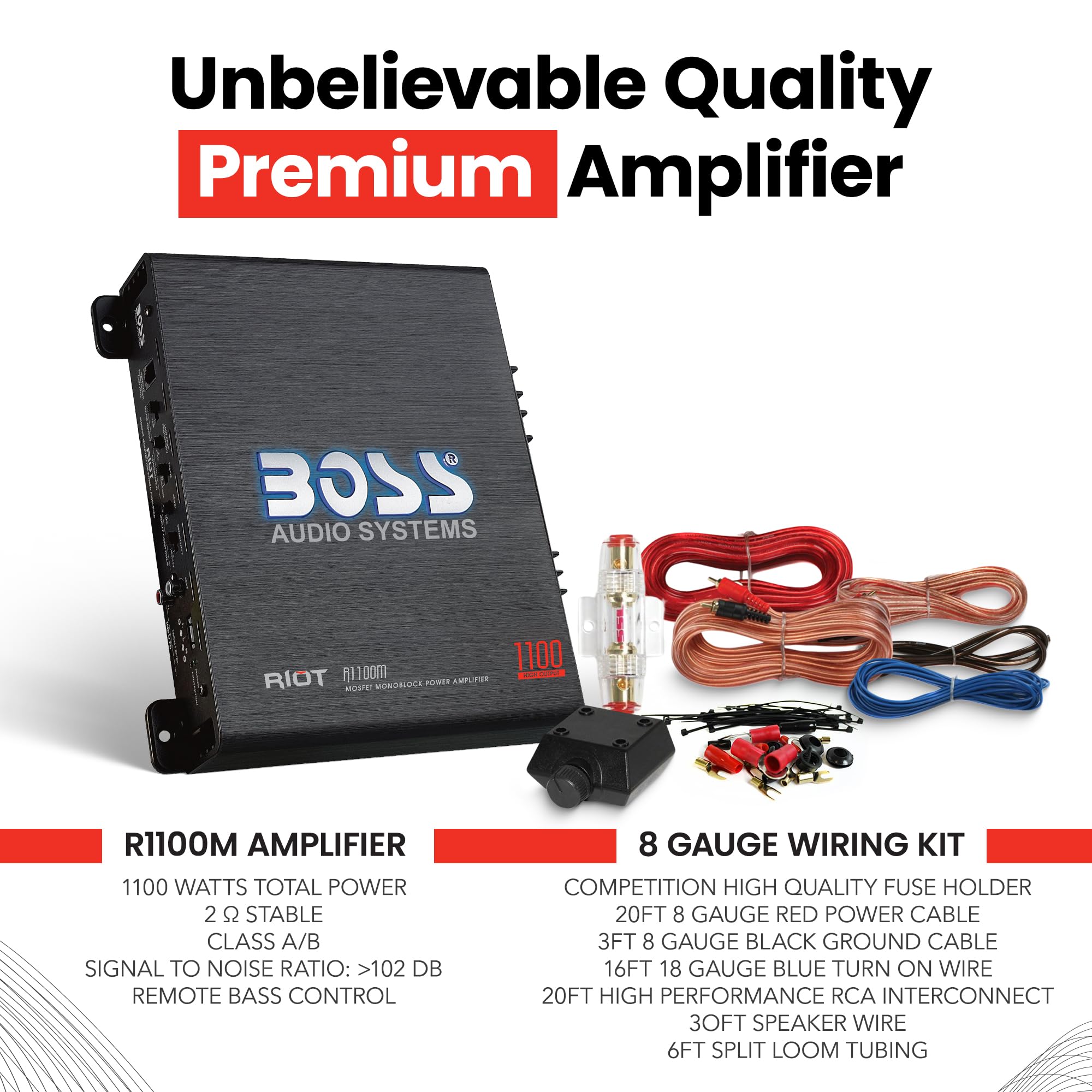Amazon.co.jp: Boss Audio Systems R1100M 1100W モノブロッククラス A 