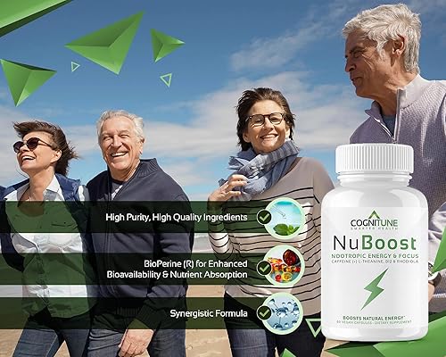 Miniatura 9 de CogniTune NuClarity, NuBoost y NuRest Nootropic Stack Bundle, aumentan la salud cerebral, aumentan la energía mental, mejoran la calidad del sueño