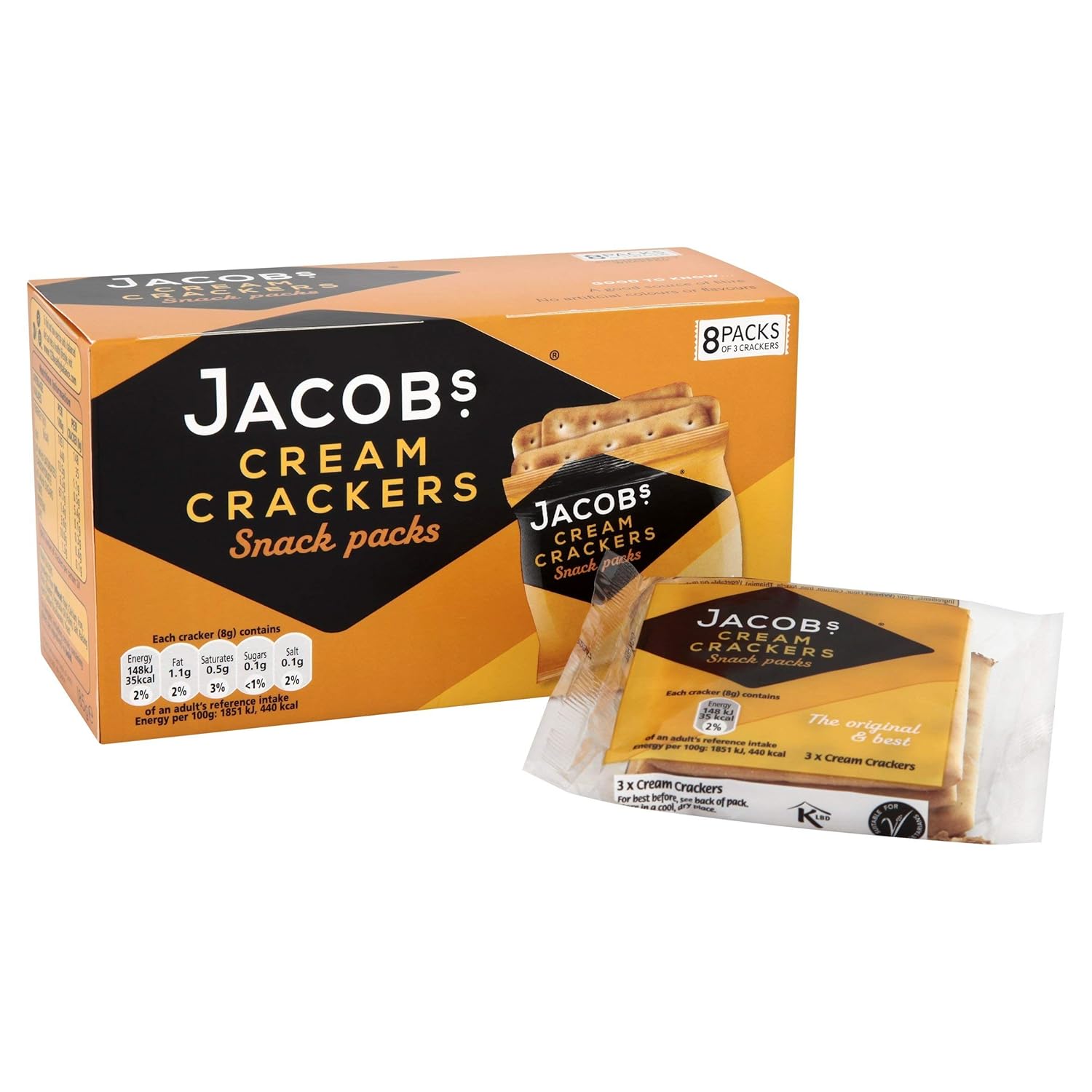 Jacobs Cream Cracker Snackpack 8 Pack 192g