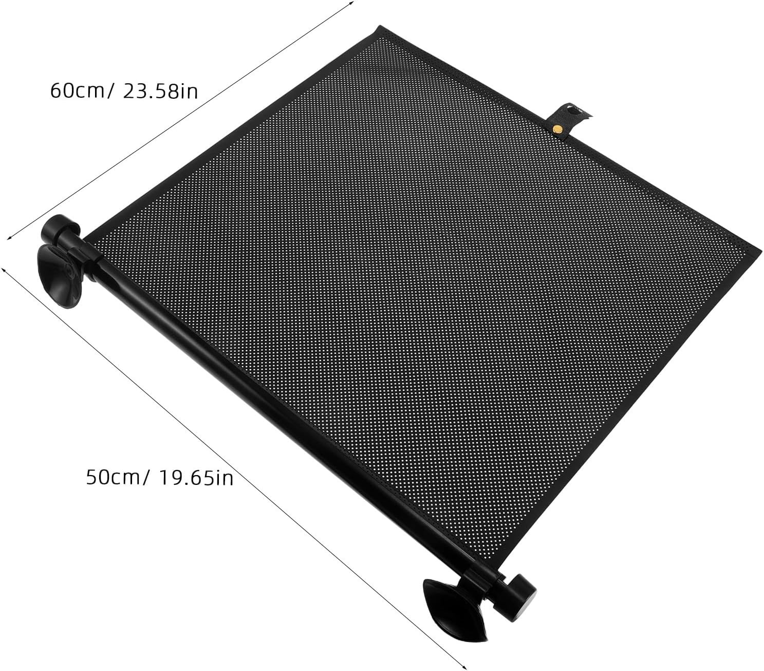 TEHAUX Blackout Roller Shades with Suction Cups, Removable PVC Sunshade Roller Blinds Featuring Dot Mesh Structure for Kitchen and Glass Doors, No Drill Cordless Window Cover