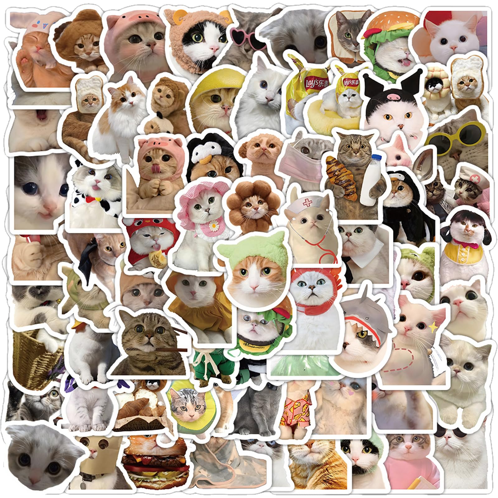 200 modelos Pegatinas de Gato,Divertidas Pegatinas de Gatos,Juego de Gato Pegatina,Pegatinas de vinilo resistentes al agua, Se puede pegar en el coche/portátil/ordenador/patín, etc.