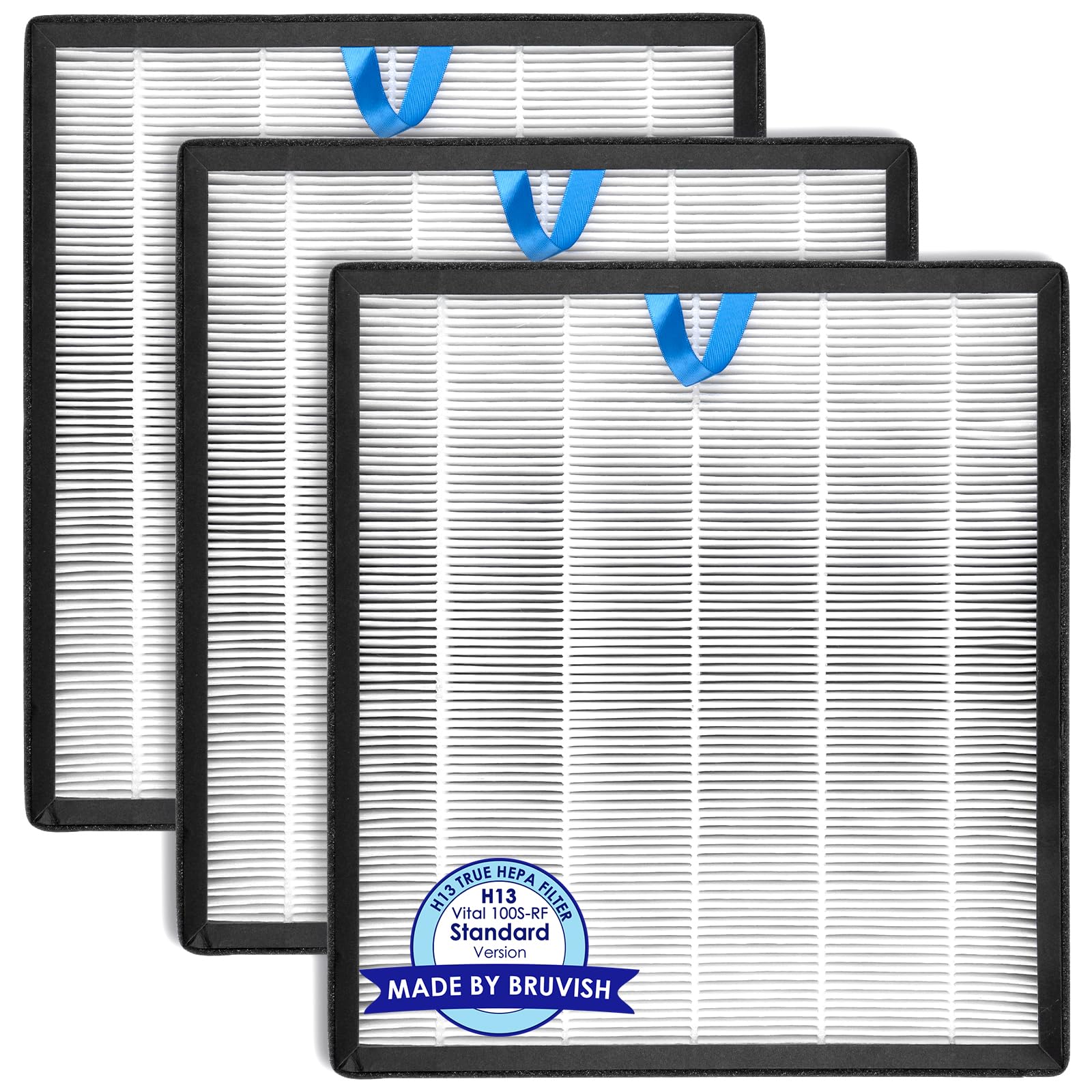 (3 Pack) Vital 100S Replacement Filter Compatible with LEVOIT Vital 100S-P Air Purifier, LAP-V102S-KUS, LAP-V102S-WUS, H13 True HEPA Filter, 3-in-1 Activated Carbon Filters, Replace #Vital 100S-RF