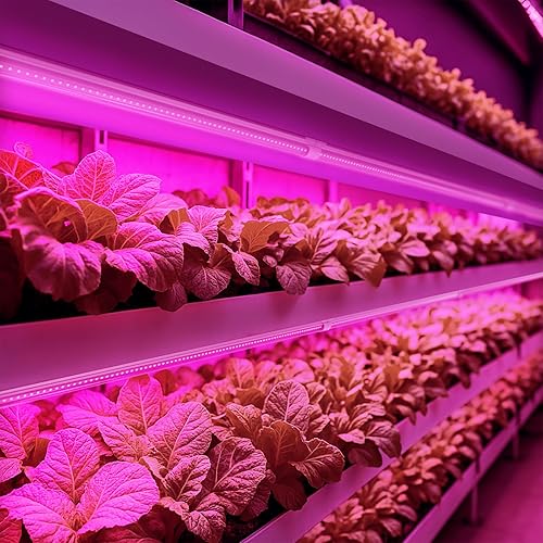 Miniatura 9 de Barrina Luz LED de crecimiento, 252 W (6 x 42 W) 4 pies T8, espectro completo, forma de V con reflector, diseño enlazable, luces de plantas para