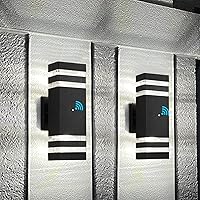 Vista 13 de Luminaria para exteriores, moderna lámpara de pared para exteriores, aplique de pared exterior negro, luces impermeables para porche exterior