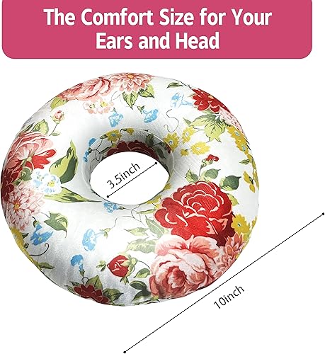 Miniatura 3 de Almohada perforadora de oreja para dormir de lado, almohadas con agujeros para dolor de oído, almohada de dona para dormir del lado de la oreja para