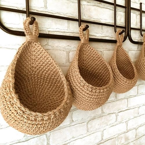 Miniatura 6 de Cestas de frutas colgantes para cocina, 1 paquete de cesta bohemia para colgar en la pared, cesta de frutas para encimera de cocina, soporte