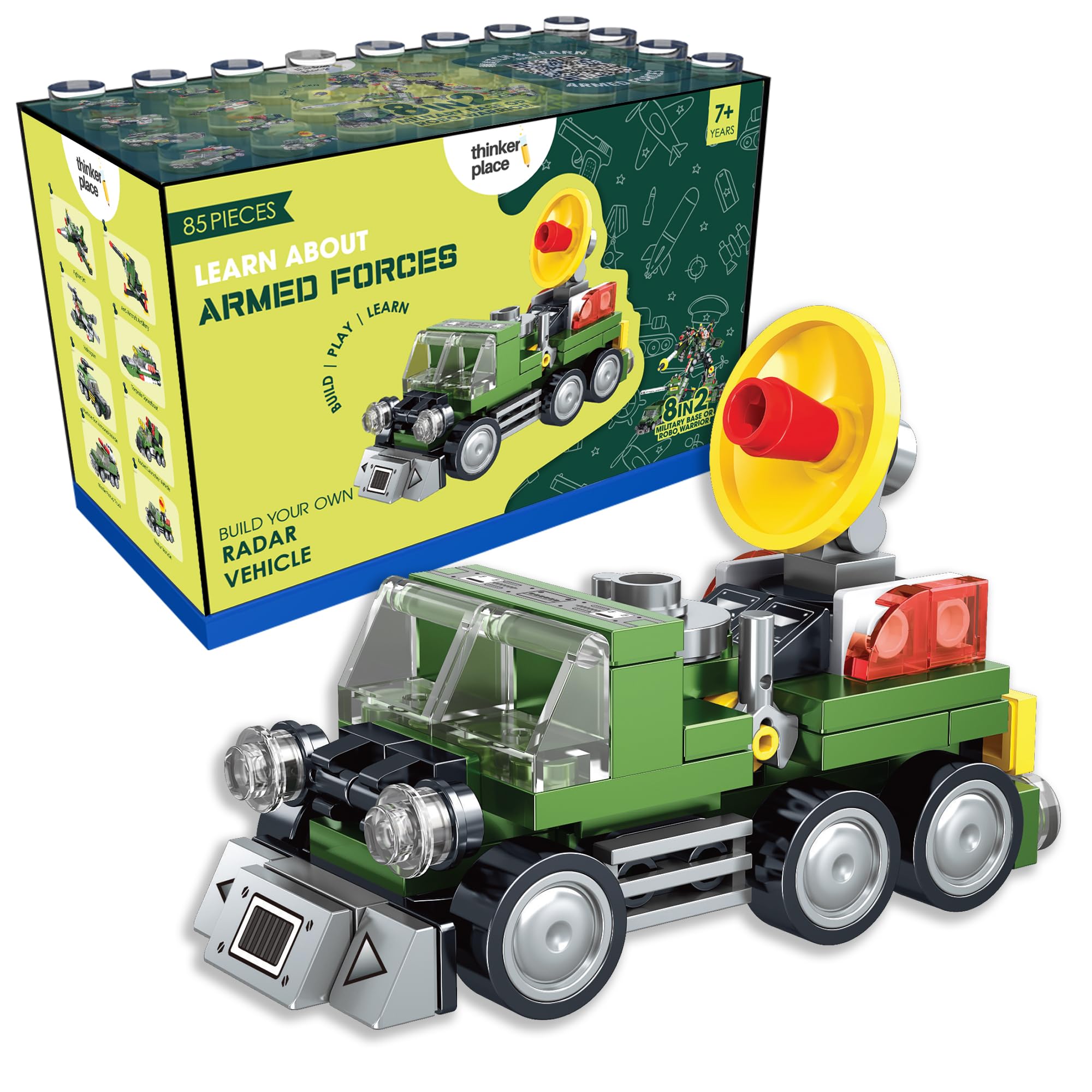 8 in 2 Armored Corps - Reconnaissance Radar Vehicle | Armored Corps | STEM Learning: Learn About Armed Forces | Educational Toy for Kids 7+-image-36