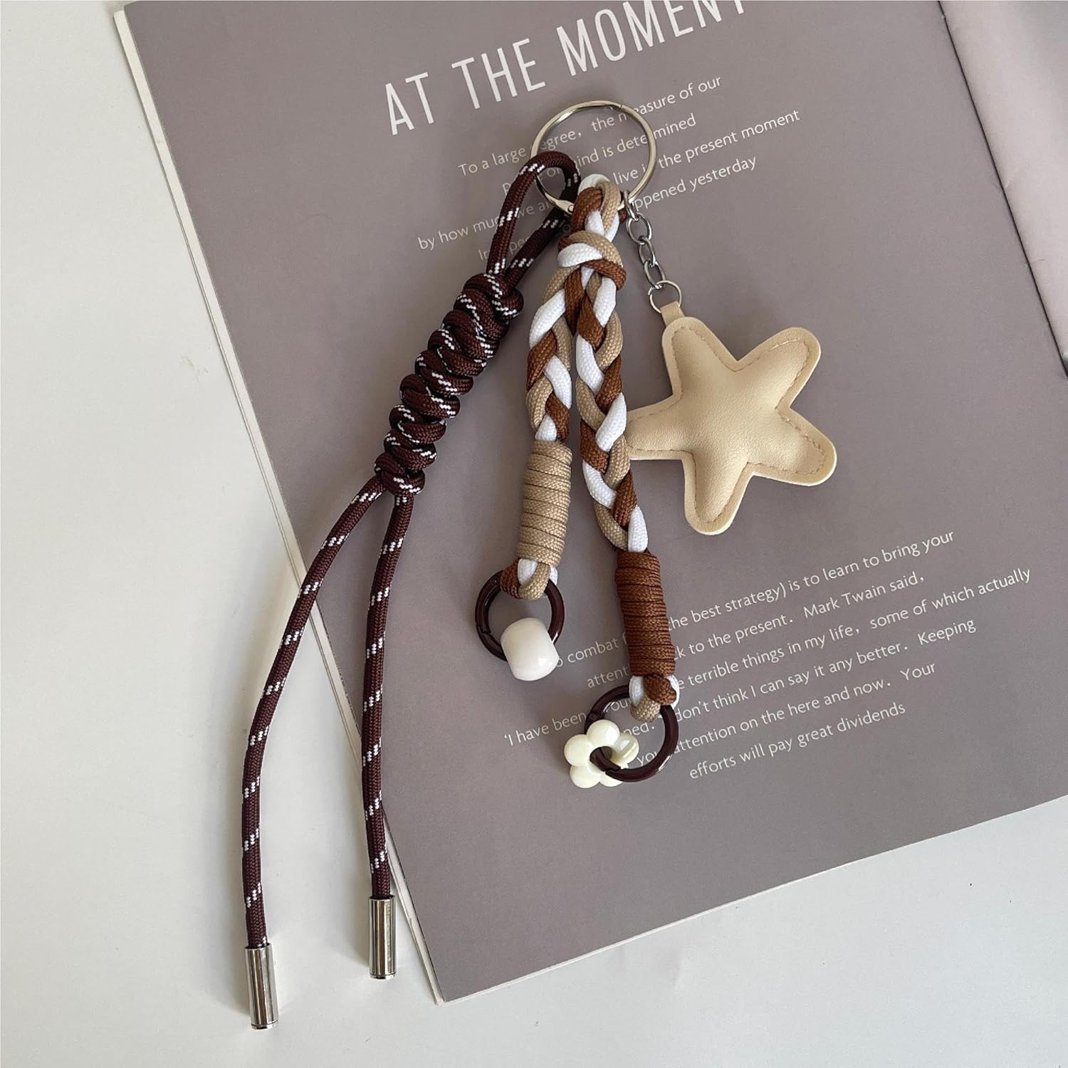 QTMY Cute Star Braided Keychain Bag Charms for Handbag Purse Backpack Accessories Bogg Bag,483 - Image 2