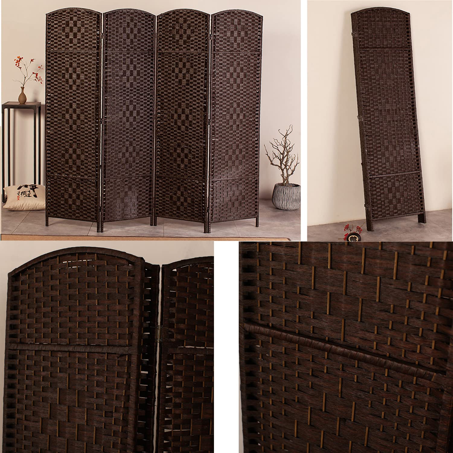 Amazon｜パーテーション 部屋 仕切り 4連 衝立 パーティション