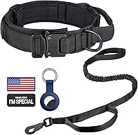 Vista 13 de DAGANXI - Collar táctico para perro, collar ajustable de nailon para adiestramiento con asa de control y hebilla, para perros medianos y grandes