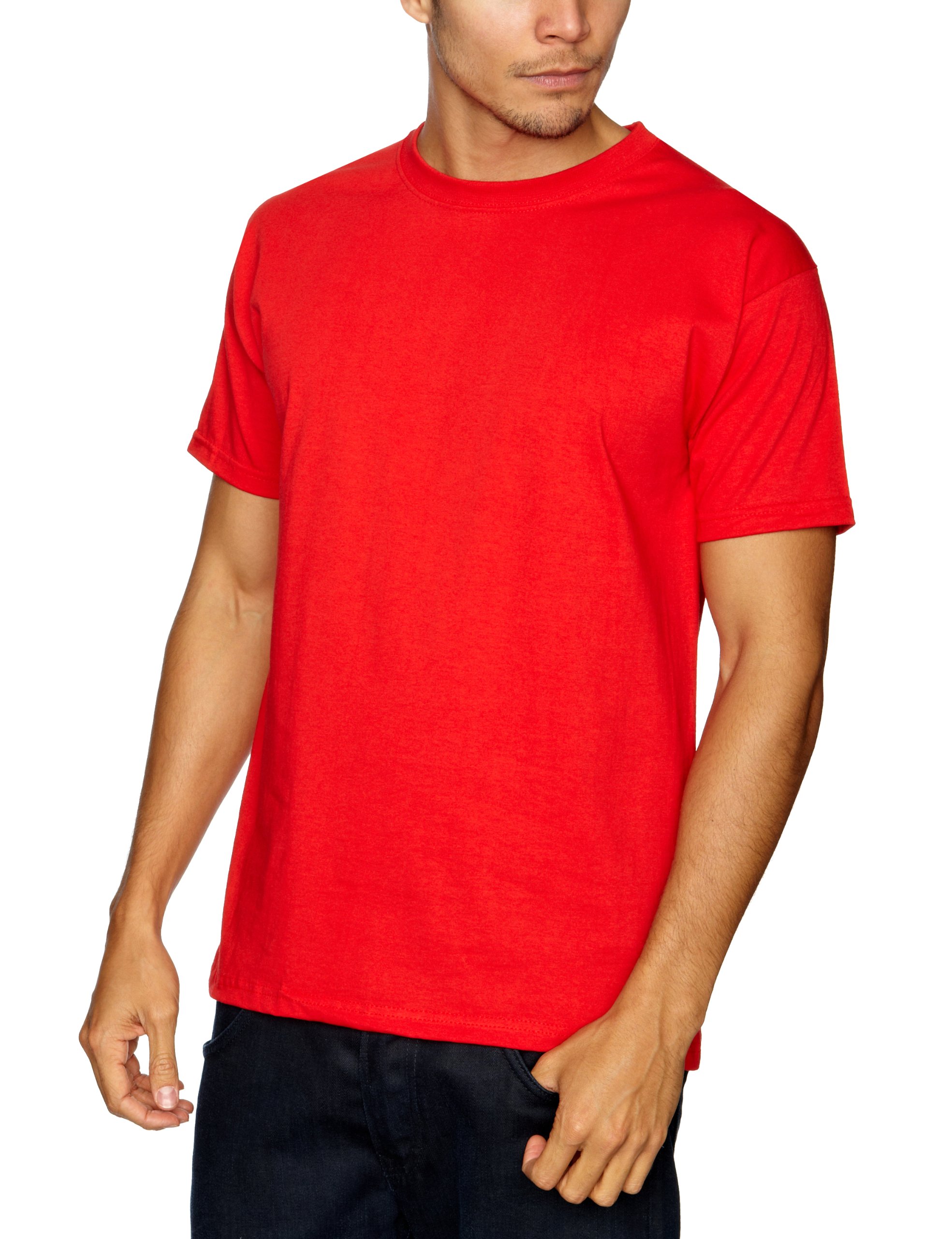 Fruit Of The Loom Men's Navy/Red/Heather 3 Pack Super Premium T-Shirt Small