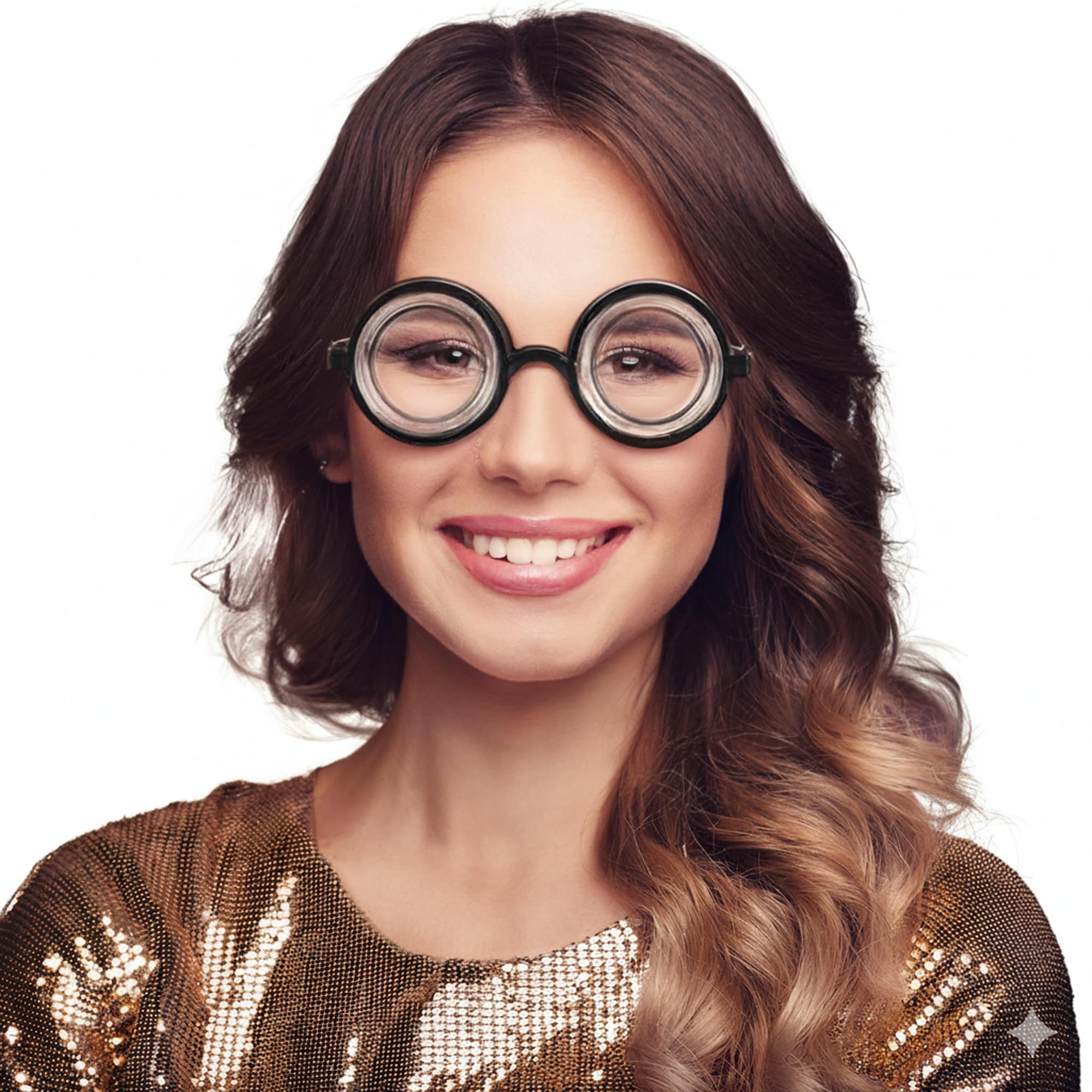Vaulted Skulls & Co Nerd Magnifying Glasses | Magnify Your Eyes Specs | Magic Nerd Glasses | Bug Eyes Specs | Black | Standard Size