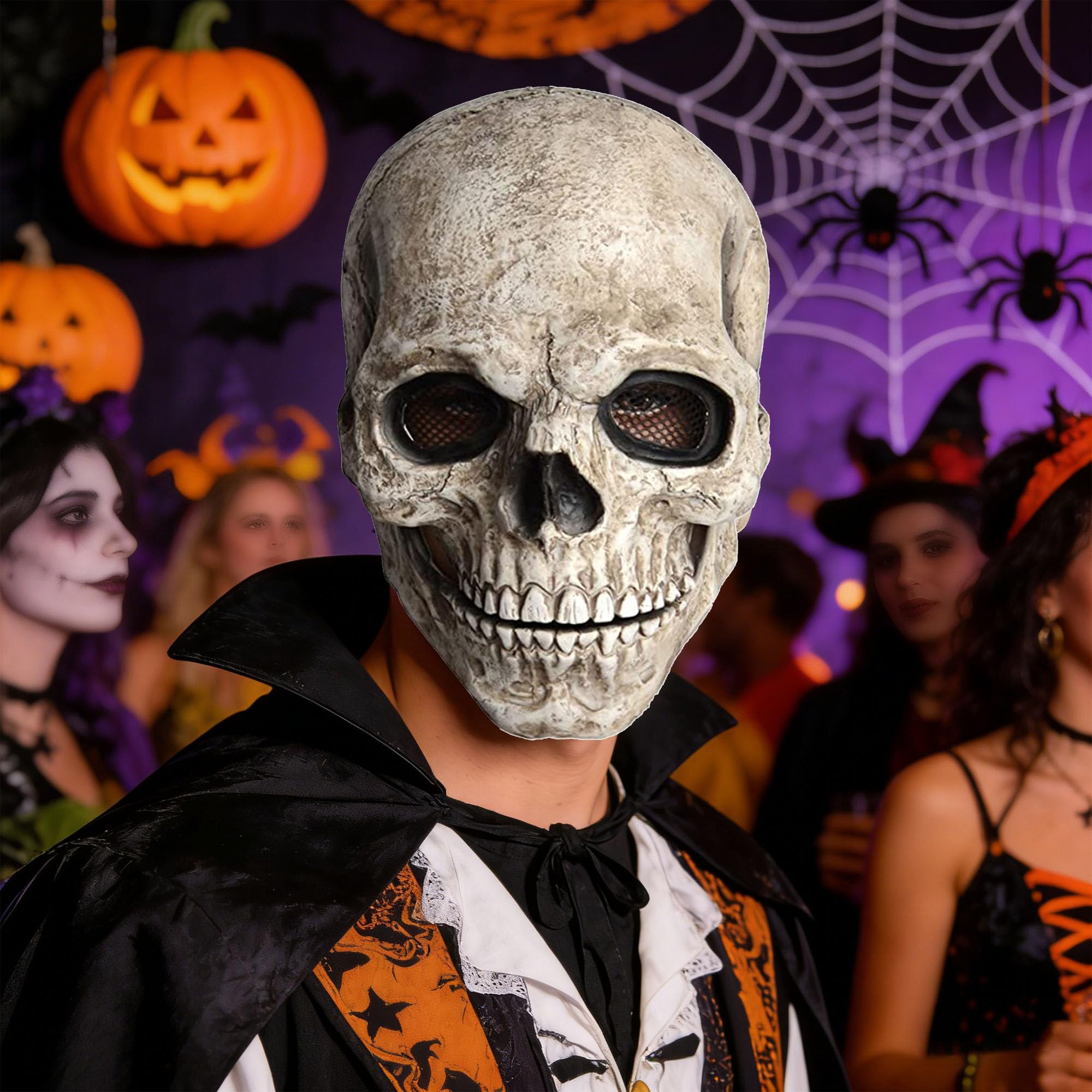 Halloween kostium impreza lateksowa ludzka realistyczna maska na głowę (stara kobieta) Maska wampira straszna maska potwora Halloween kostium demonony na rekwizyty cosplay