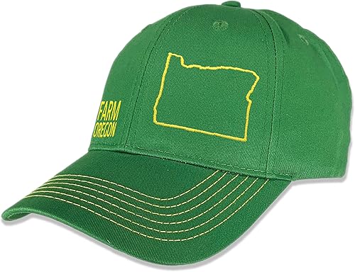 Miniatura 2 de John Deere Sombrero completo de sarga Farm State Pride - verde y amarillo, Amarillo, verde