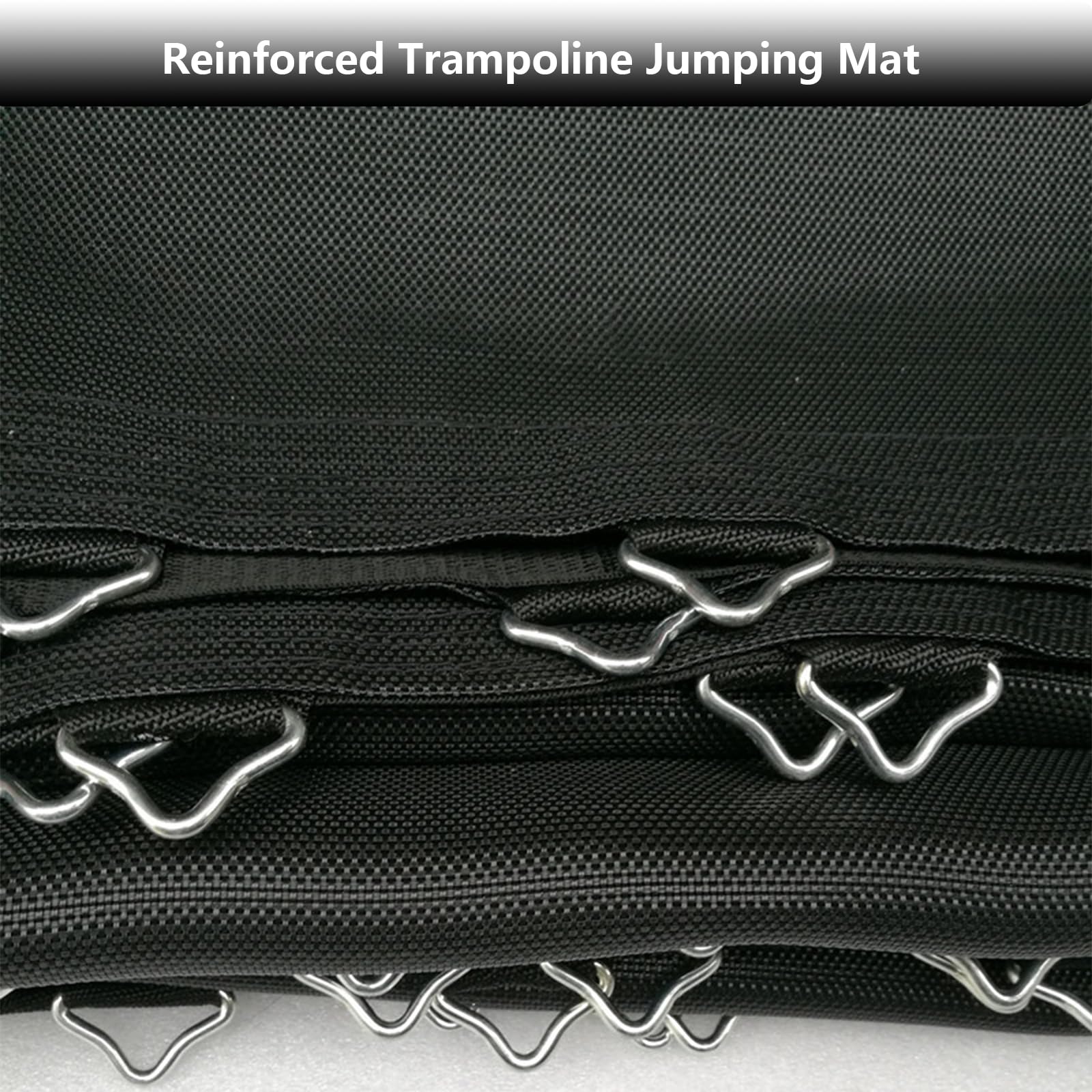 Tapis de Saut Trampoline Ø 366cm 396 427cm, Toile Trampoline Tapis de Saut de Remplacement pour Jardin Trampoline, Cousus 8 Fois Résistants Aux UV 16.5 cm Ressorts, Résistant Aux UV