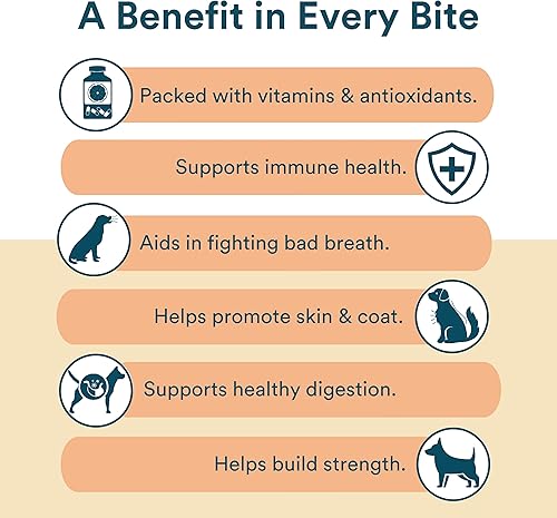 Miniatura 3 de Benefit Biscuits, golosinas naturales para perros, certificadas veganas, sin OMG, sin trigo, galletas saludables para perros, fabricadas en Estados