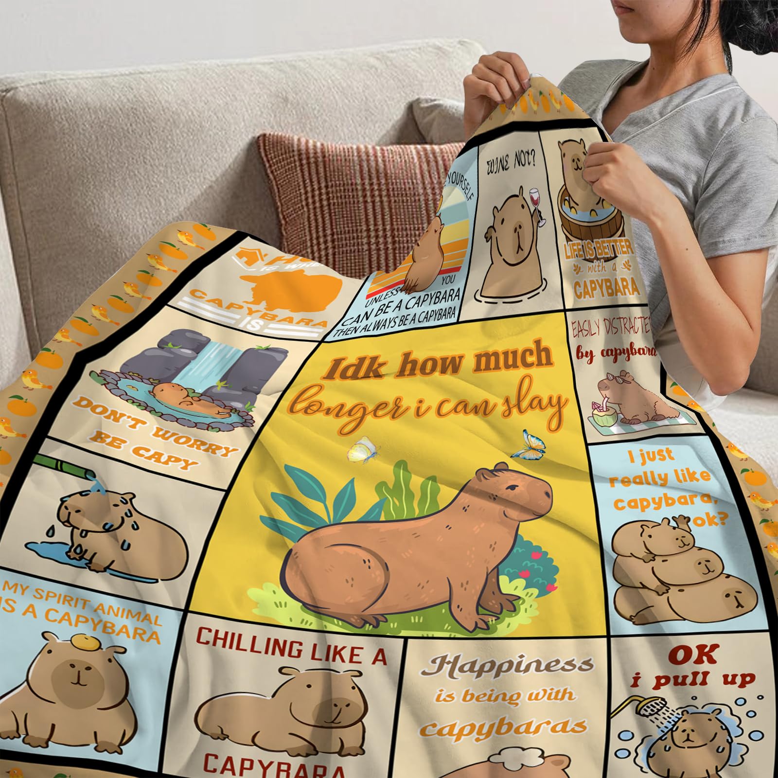 Gaakvrr Cute Capybara Blanket - Image 4