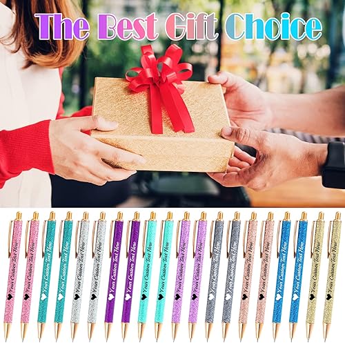Miniatura 5 de Hasta 100 bolígrafos personalizados a granel con nombre, bolígrafo con purpurina personalizable, logotipo de negocios, mensaje de texto, regalo
