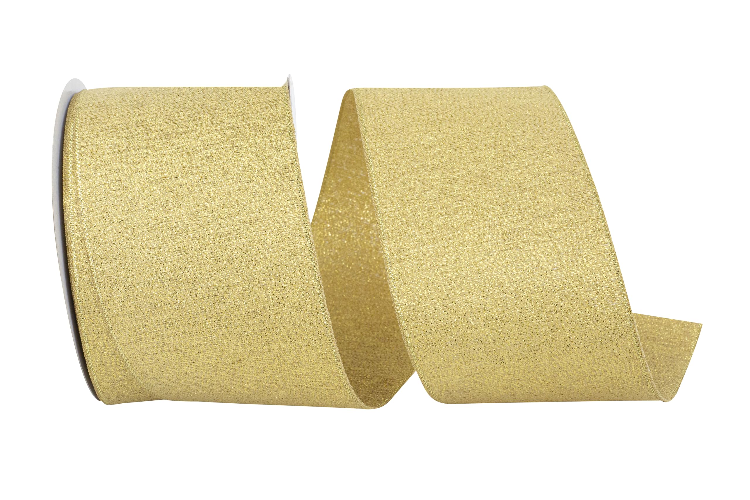 Ruban tissé scintillant doré de Reliant Ribbon pour toutes vos créations de fête et décorations