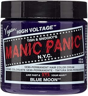 Manic Panic Semi-Permament Haircolor Blue Moon 4 Ounce Jar (118ml) (6 Pack) - coolthings.us