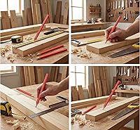 Vista 2 de KR. LIF 8 lápices de carpintero, lápices de construcción, lápiz de marcado de carpintero para carpintería, herramienta de marcado de hormigón