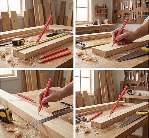 Miniatura 2 de KR. LIF 110 lápices de carpintero de construcción, lápiz de marcado de carpintero para carpintería, herramienta de marcado de hormigón, lápices de
