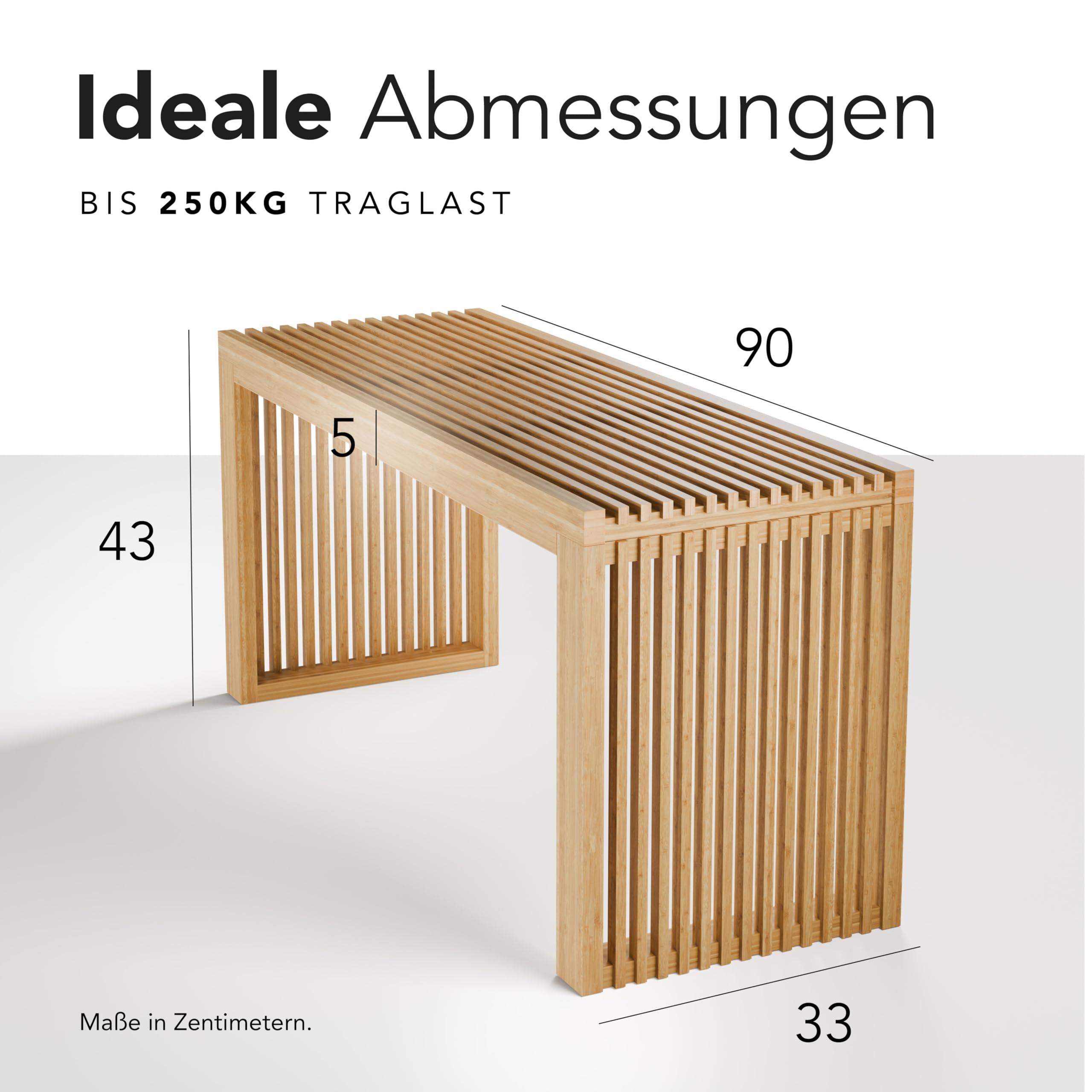 NewHabitat Sitzbank aus Bambus  Stilvolle Sitzbank fr Flur, Esszimmer,  Schlafzimmer & Badezimmer  Hochwertige Garderobenbank Holz (90x43x33cm) :  Amazon.de: Kche, Haushalt & Wohnen