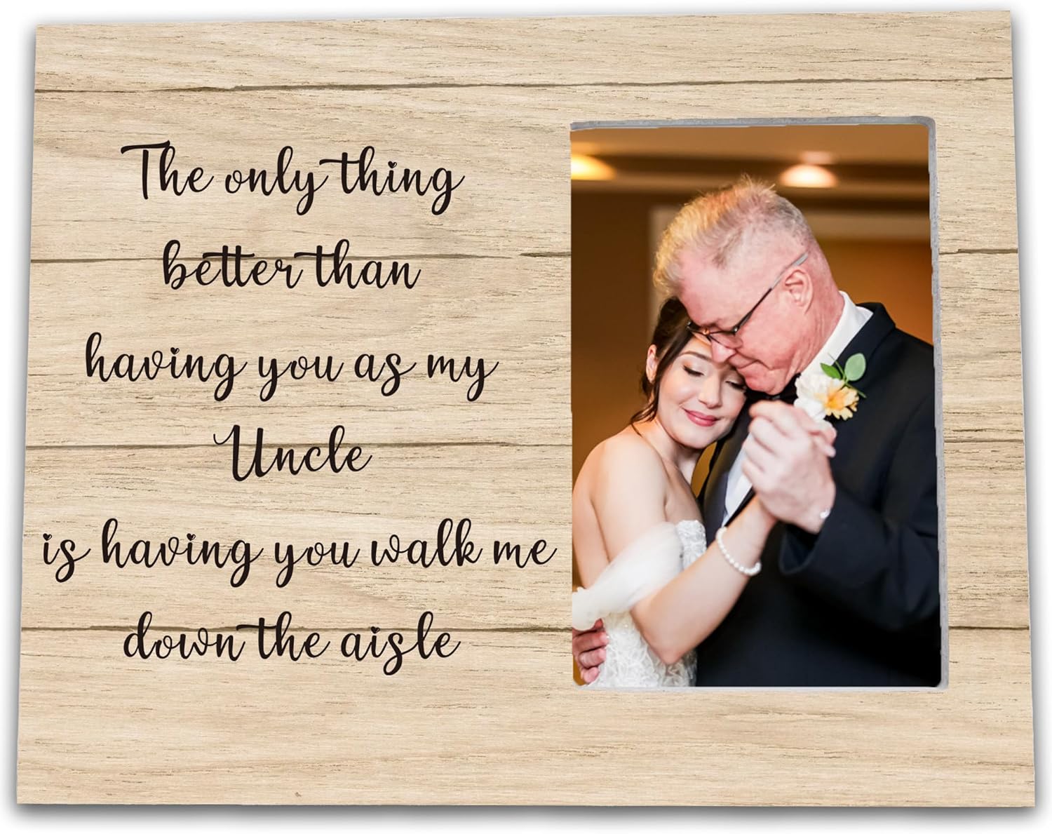 Uncle of The Bride Gift Picture Frame, Wedding Gift for Bride Uncle From Bride/Walk me down the aisle Proposal frame for uncle Will You walk me down the aisle uncle wedding frame