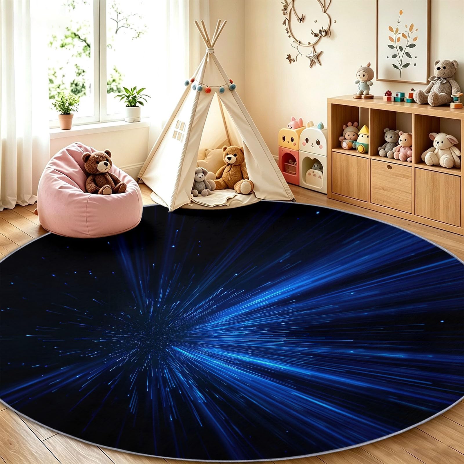 Générique Abstrakcyjny ScienceFiction Dywan do salonu 180 cm Okrągły Można