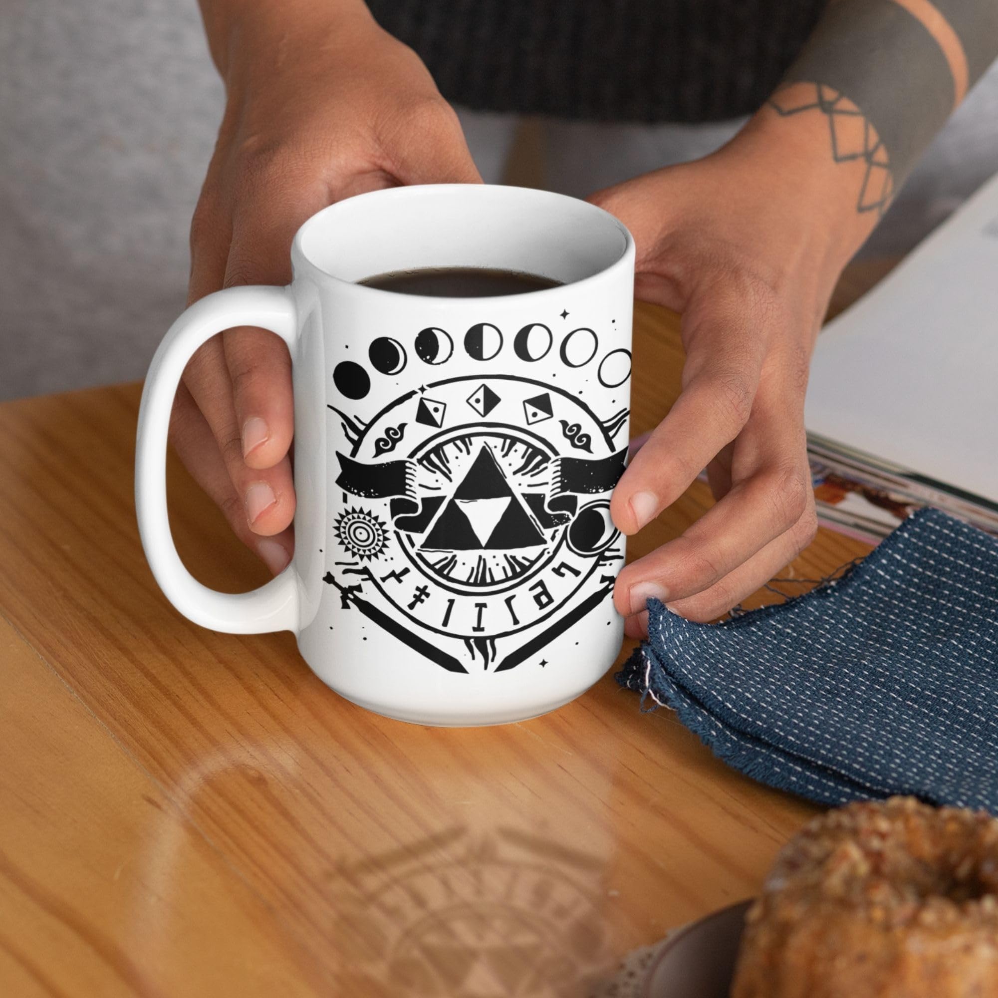 Buy LookHUMAN Hyrule Occult Symbols White 15 Ounce Ceramic Coffee Mug Online at Low Prices in India