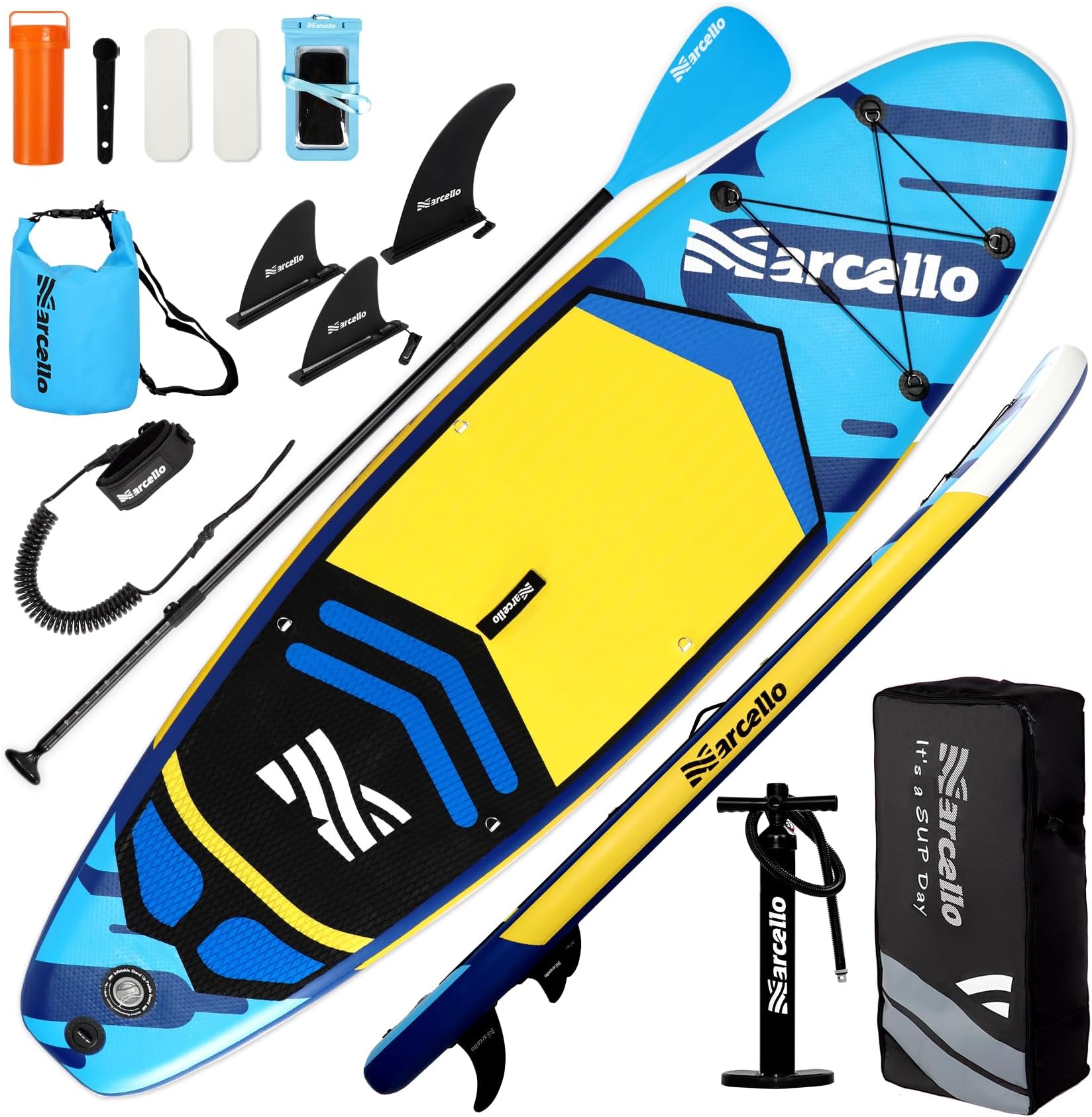Paddle Board, Inflatable Stand Up Paddle Board, 10‘6/11' ×33"×6" Ultra-light SUP Board with Hand Pump, Leash, Repair Kit, Waterproof Phone Case and Waterproof Bag for Adults