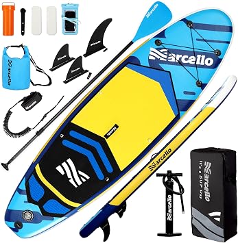 Paddle Board, Inflatable Stand Up Paddle Board, 10 6/11'  33" 6" Ultra-light SUP Board with Hand Pump, Leash, Repair Kit, Waterproof Phone Case and Waterproof Bag for Adults