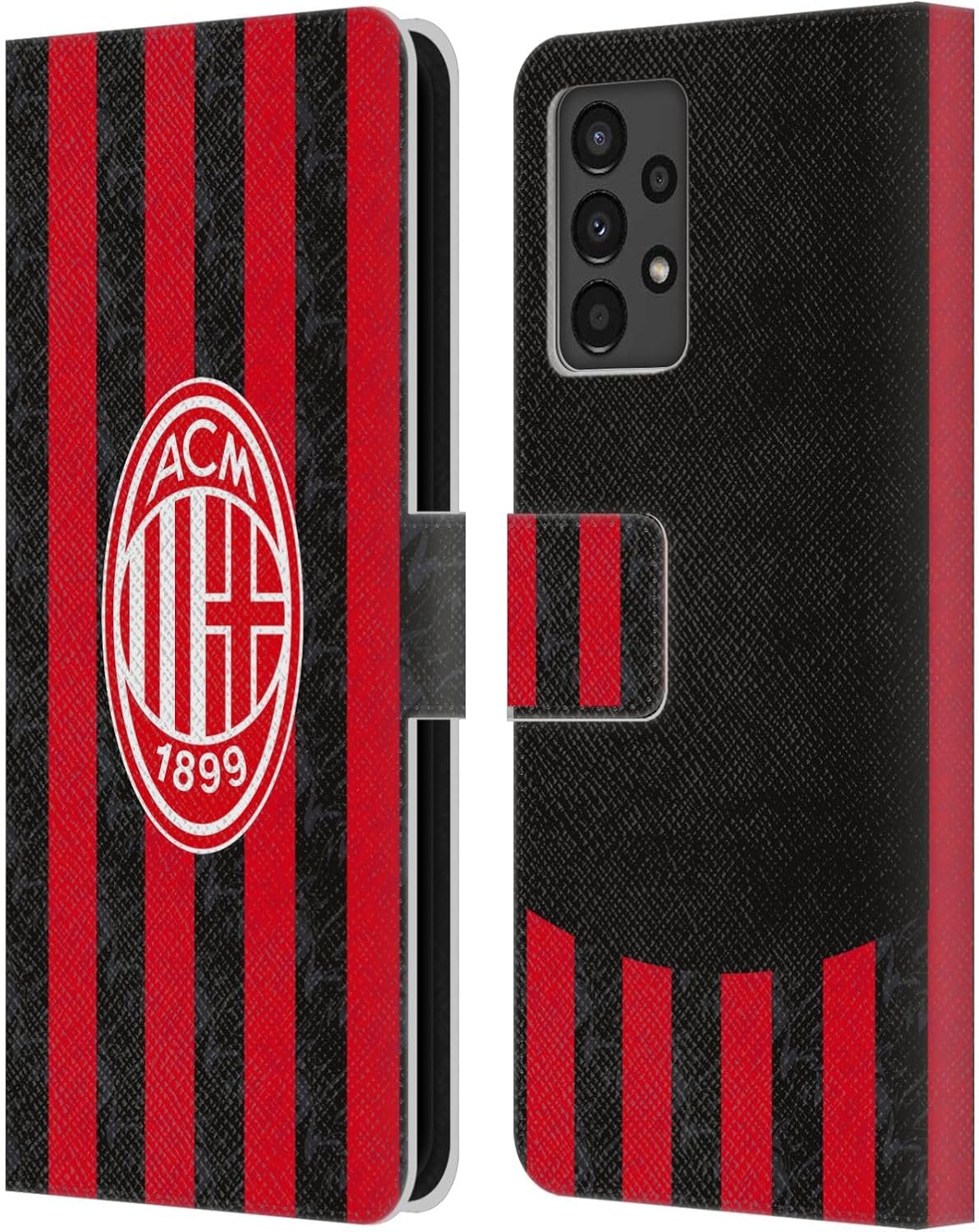 Head Case Designs Officially Licensed AC Milan Home 2025/26 Crest Kit Leather Wallet Case Compatible with Samsung Galaxy A13 (2022)