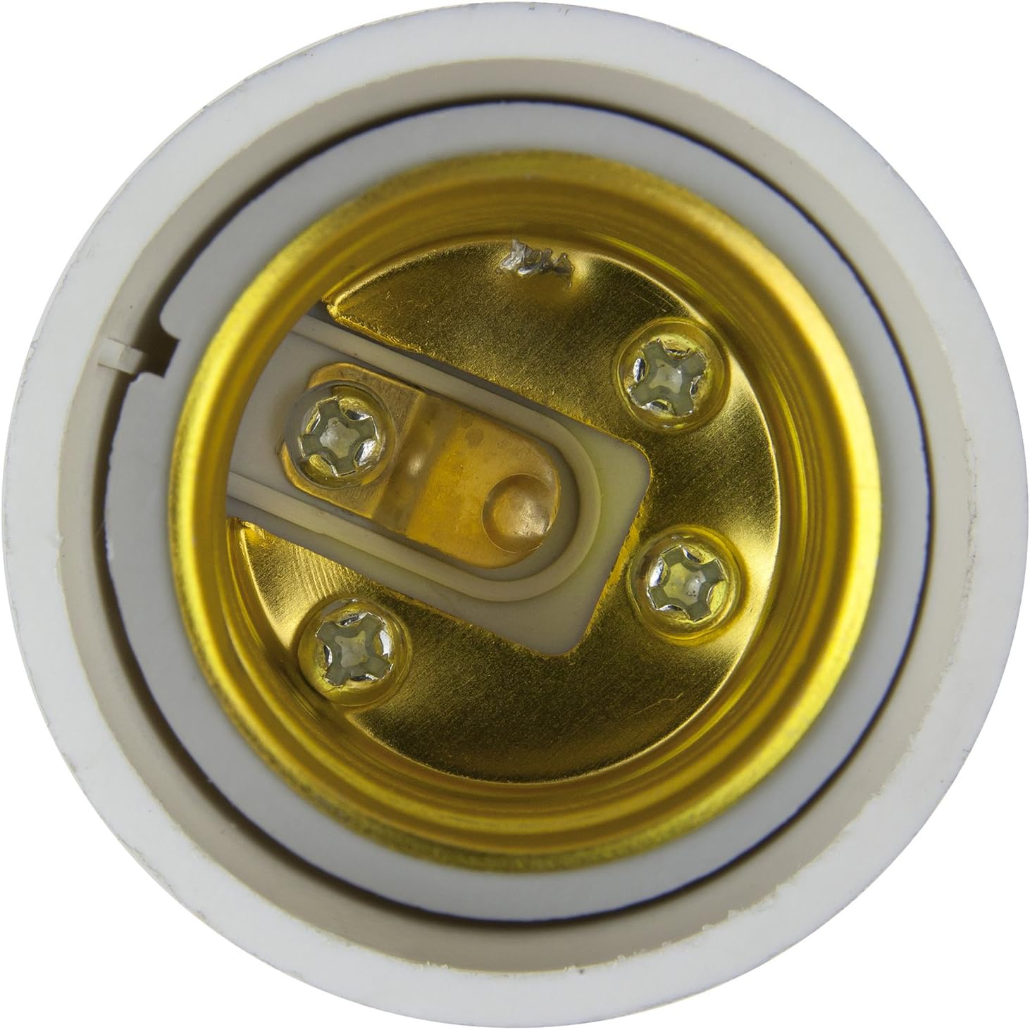 Sunlite GU24 Socket to Medium Base Adapter, Converts GU24 Fixtures to Use Medium Base (E26) Bulbs, Low Profile Design, Easy to Install, White Finish, 12-Pack