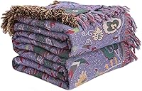 Vista 76 de Cobija para cama de estilo bohemio, 100 % algodón, ultra suave, edredón rústico, cobija de otoño, estampado floral, decoración de granja, cobija