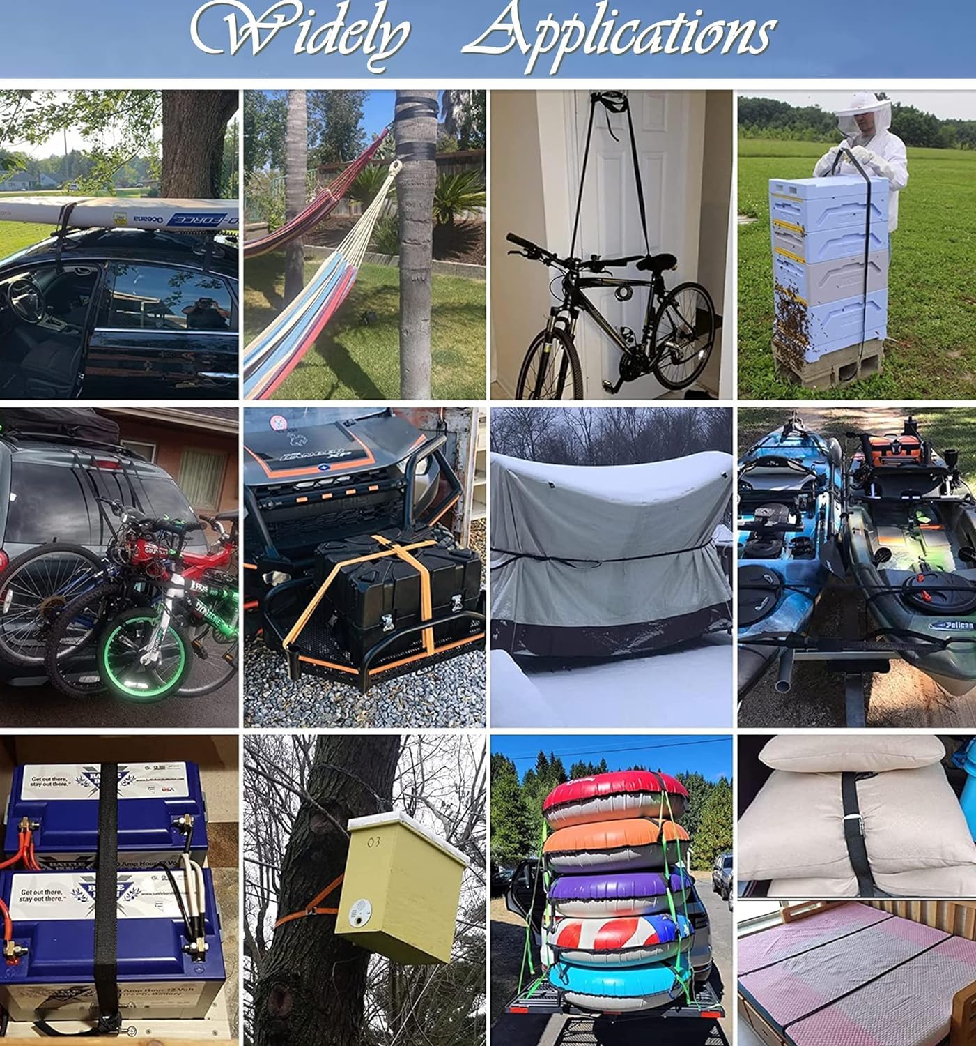 Cinghie Di Fissaggio A Cricchetto - 6pcs Da 1m, Carico 250kg, Per Moto E Trasporti - Foto 3